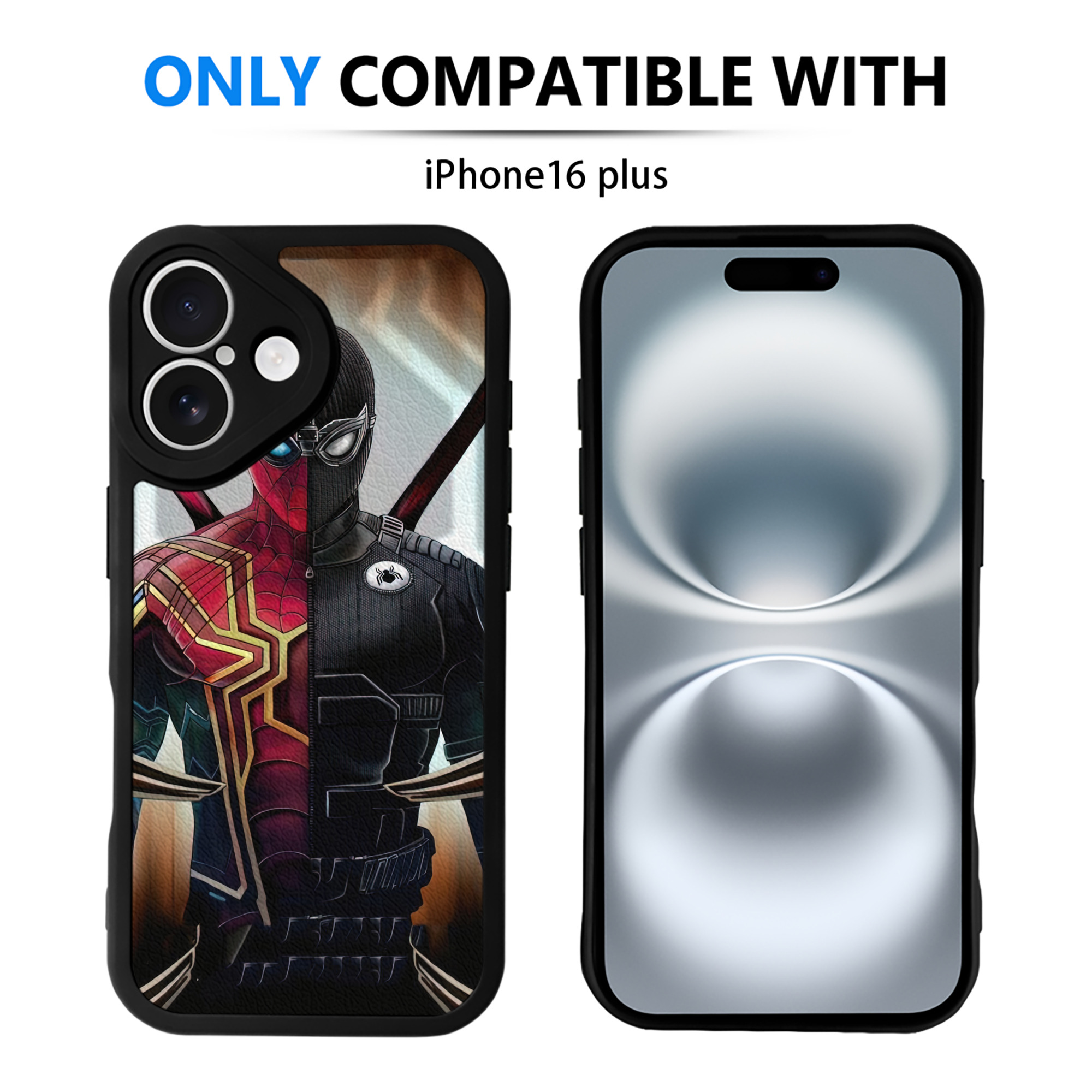 Spider Man スパイダーマン 【iPhone 16シリーズ対応】シリコンスマホケース（レザー調） 材質：シリコン